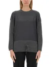 Fabiana Filippi Wool Blend Crewneck Sweater In Grey