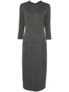 Fabiana Filippi Jersey Maxi Dress In Grey