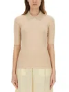 Fabiana Filippi Ribbed Collared T-shirt Slim Fit