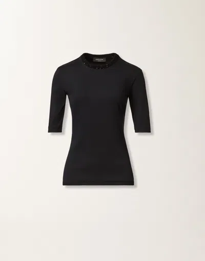 Fabiana Filippi - Woman T-shirts & Tops Blue It 38 In Black