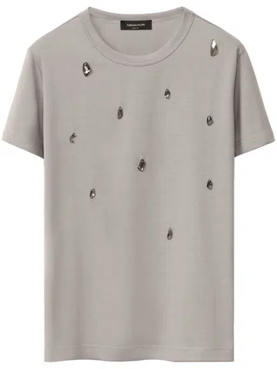 Fabiana Filippi Jersey T-shirt In Grey
