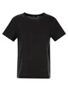 Fabiana Filippi Jersey T-shirt With Diamond Thread Detailing In Black