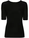Fabiana Filippi Versatile Ribbed Jersey Top In Black