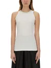 Fabiana Filippi Ribbed Jersey Tank Top In Neutral