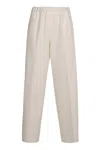 Fabiana Filippi Stretch Wool Jogging Track Pants In White