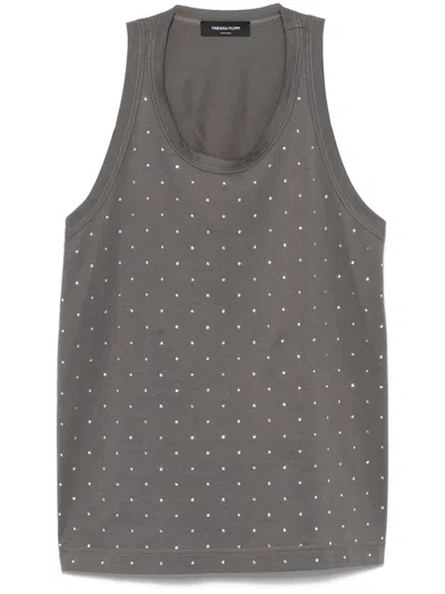 Fabiana Filippi Jersey Vest In Grey