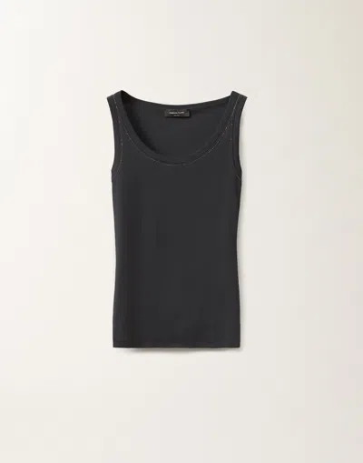 Fabiana Filippi Jersey Vest Top In Blue