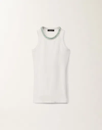 Fabiana Filippi Jersey Vest Top In White