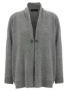 Fabiana Filippi Jewel Brooch Cardigan Sweaters And Cardigans Gray In Gray