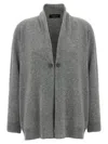 Fabiana Filippi Jewel Brooch Cardigan Sweaters And Cardigans Gray In Gray