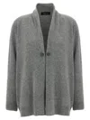 Fabiana Filippi Jewel Brooch Cardigan Sweaters And Cardigans Gray In Gray