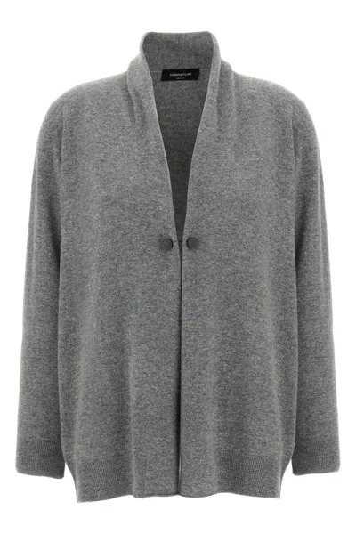 FABIANA FILIPPI JEWEL BROOCH CARDIGAN