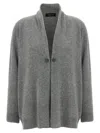 Fabiana Filippi Jewel Brooch Cardigan Sweaters And Cardigans Gray In Gray