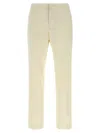 Fabiana Filippi Front Pleated Trousers With Belt Loops And Back Pockets In Neutral