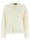 Fabiana Filippi Sweater V-neck Ribbed Cuffs Hem Neckline In Neutral