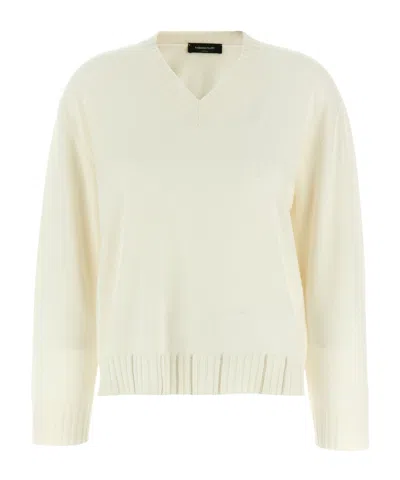 FABIANA FILIPPI JEWEL-DETAIL V-NECK SWEATER