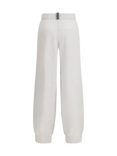 Fabiana Filippi Jewel-embellished Fleece Wool Trousers In White