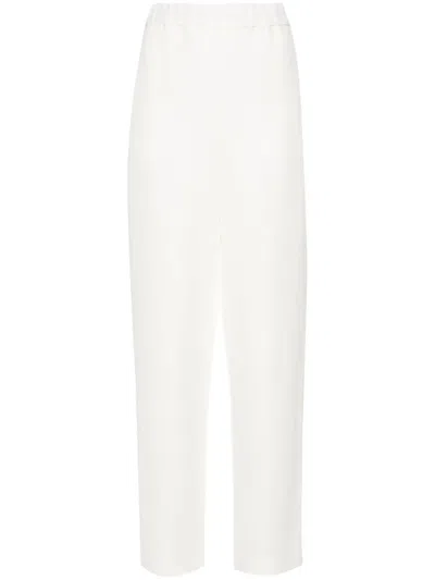 Fabiana Filippi Elasticated-waist Tapered Trousers In White