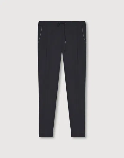 Fabiana Filippi Jogging Fit Trousers With Brilliant Detail On Onseam Pockets In Black