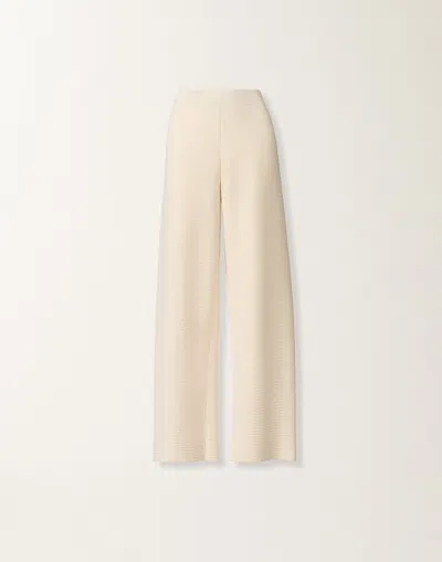Fabiana Filippi Jogging Pants In Wool And Cotton In Neutral