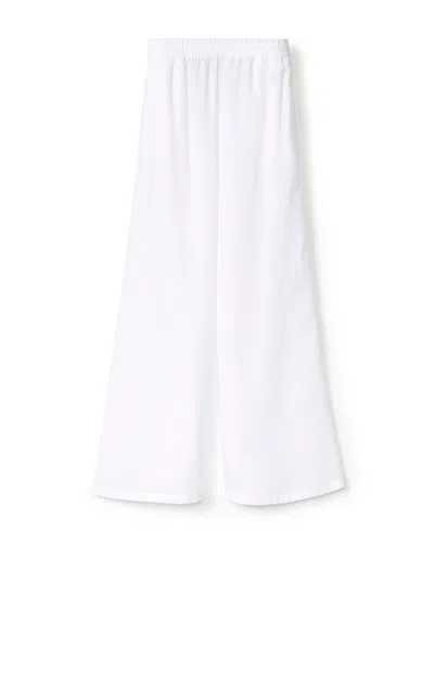 Fabiana Filippi Jogging Trousers In White Silk Satin