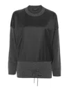 Fabiana Filippi Ribbed Sweater In Grey