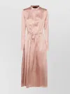 Fabiana Filippi Pink Viscose Maxi Dress