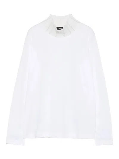 Fabiana Filippi Knit Collar Tee In White