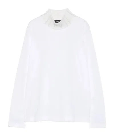 Fabiana Filippi Knit Collar Tee In White