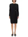 Fabiana Filippi Knit Dress With Brooch In Black