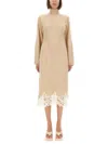 Fabiana Filippi Knit Dress With Lace Hemline