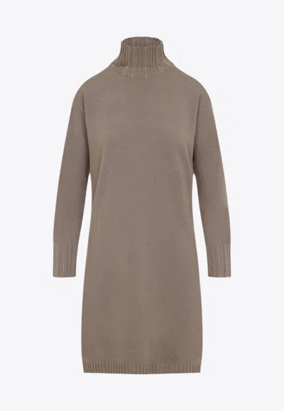 FABIANA FILIPPI KNIT MIDI DRESS IN WOOL, SILK AND CASHMERE BLEND