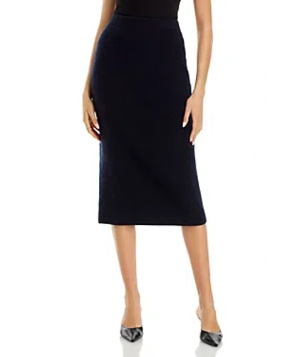 Fabiana Filippi Knit Pencil Skirt In Dark Blue