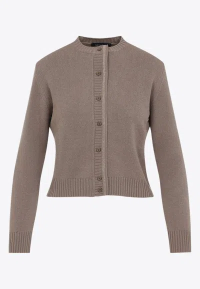 FABIANA FILIPPI KNITTED CARDIGAN IN WOOL, SILK AND CASHMERE