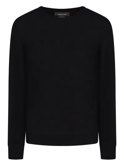 Fabiana Filippi Knitted Cashmere Sweater In Black