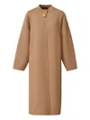 Fabiana Filippi Long Coat Featuring Side Pockets In Nude
