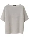 Fabiana Filippi Cotton And Lurex Sweater In Grey