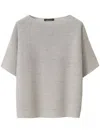 Fabiana Filippi Cotton And Lurex Sweater In Grey