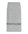 Fabiana Filippi Knitted Design Midi Skirt In Gray