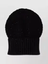 Fabiana Filippi Knitted Hat With Ribbed Cuff And Sequins