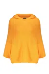 Fabiana Filippi Knitted Hoodie In Orange