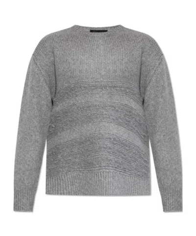 Fabiana Filippi Side Slit Sweater In Gray