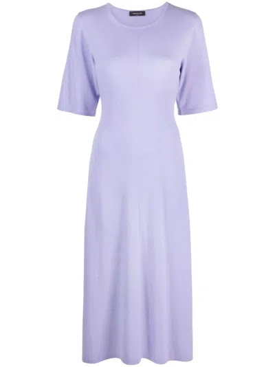 Fabiana Filippi Knitted Midi Dress In Purple