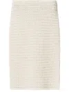 Fabiana Filippi White Virgin Wool Knit Skirt In White