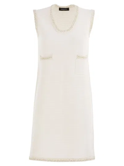 FABIANA FILIPPI FABIANA FILIPPI KNITTED MINI DRESS WITH SEQUIN EDGING