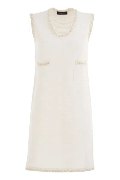 FABIANA FILIPPI FABIANA FILIPPI KNITTED MINI DRESS WITH SEQUIN EDGING