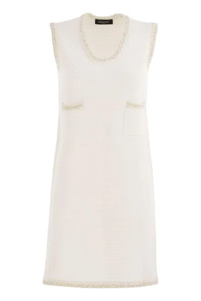 FABIANA FILIPPI FABIANA FILIPPI KNITTED MINI DRESS WITH SEQUIN EDGING