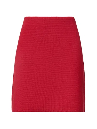 Fabiana Filippi Knitted Mini Skirt In Red