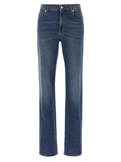 Fabiana Filippi Straight Leg Jeans With Front And Back Pockets In Blue