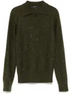 Fabiana Filippi Knitted Polo Shirt In Green